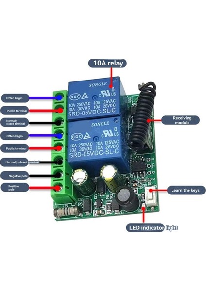 433MHZ Kablosuz Uzaktan Kumanda Anahtarı Ac 85-256V Röle 2 Kanallar Garaj Kapıları, Perdeler, Aydınlatma Için Alıcı Modülü (Yurt Dışından) indirimleri