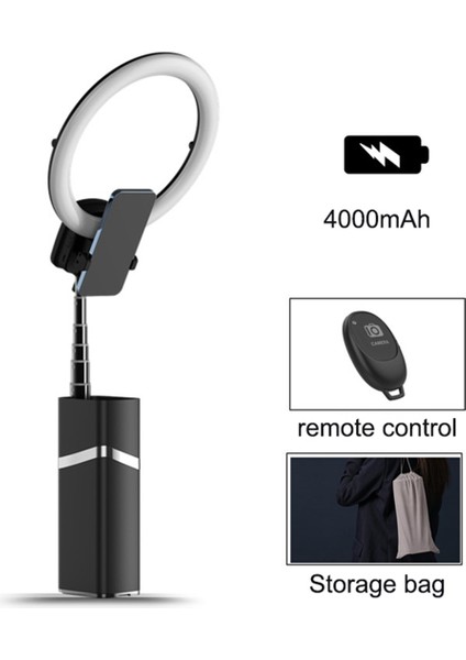 10 Inç Mini Taşınabilir LED Yüzük Dolgu Işık Tripod Masaüstü Ayarlanabilir Uzaktan Kontrol Lambası Canlı Akış Siyahı (Yurt Dışından) indirimleri