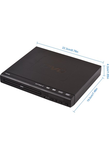 DVD-225 Home DVD Player Dijital Multimedya Oyuncu Av Tv VCD DVD Player Eu Flug Için Uzaktan Kumanda ile Çıktı (Yurt Dışından) modelleri