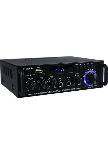 Amplifikatör Bt 298 Pro Ev Sineması Amplifikatörü Karaoke Çift Kanallı Stereo Bluetooth 5.0 Maksimum 800W Yeni Yükseltme Abd Fişi (Yurt Dışından)