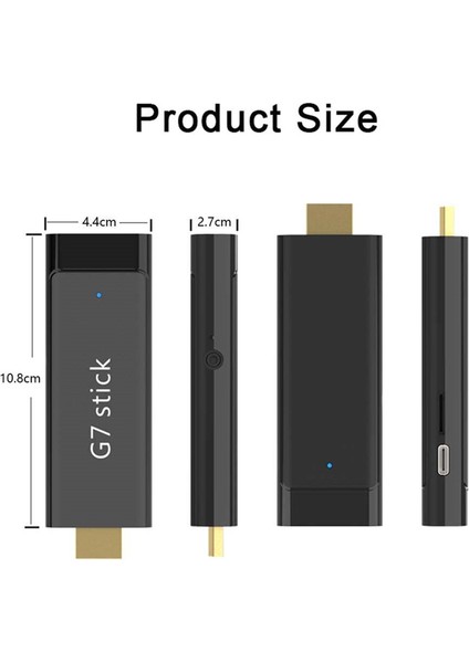 G7 Tv Stick S905Y4 4K Tv Dongle 2GB+16GB Android 11.0 Akıllı Tv Kutusu 2.4g 5g Wifi Bluetooth Medya Oynatıcı Set Üst Kutusu (Yurt Dışından)