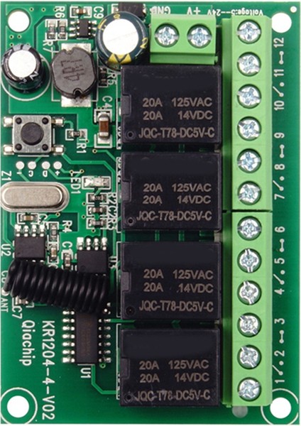 433MHZ Evrensel Kablosuz Uzaktan Kumanda Dc 12V 4ch Röle Anahtarı 4 Düğme Verici Dıy Projeleri Için (Yurt Dışından) indirimleri
