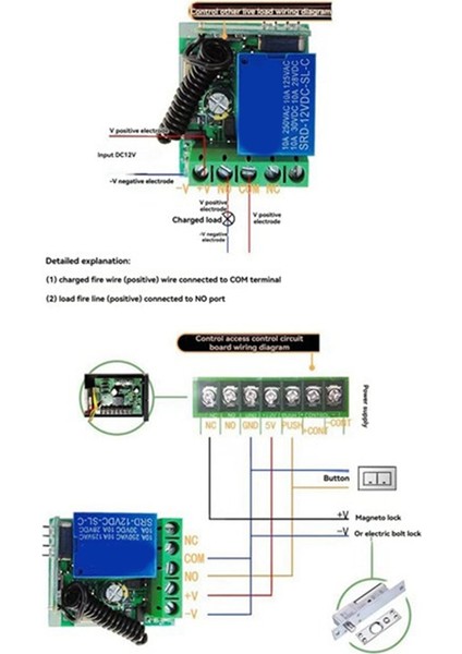 Evrensel Kapı Uzaktan Kumanda Anahtarı Dc 12V Rf 433 Mhz Garaj Kapısı LED Aydınlatma Için Kod Röle Alıcısını Sormak (Yurt Dışından) indirimleri