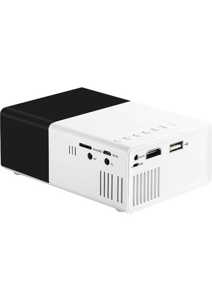 Okul Sezonu Çok Fonksiyonlu Sınıf Mini Projektör LED Mini Kablosuz 1080P Hd Projektör Au Fişi, Siyah Beyaz (Yurt Dışından) modelleri