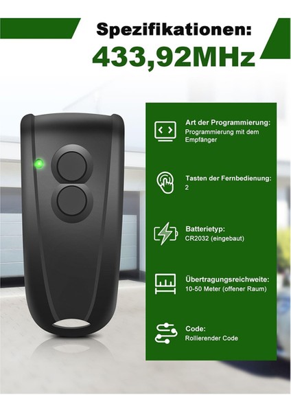 2pcs 433.92MHZ Garaj Kapısı Açıcı Için Uzaktan Kumanda, 2 Kanal Hormann Ecostar Rsc2, Rse2 Için El Verici (Yurt Dışından) fiyatları