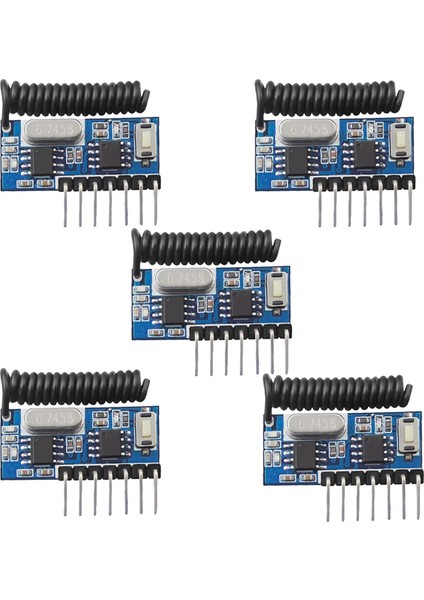 433MHZ Rf Alıcı Öğrenme Kodu Kod Çözücü Modülü 433MHZ Kablosuz 4 Ch Uzaktan Kumanda Için 4 Ch Çıkışı 1527 2262 Kodlama 5 Adet (Yurt Dışından)