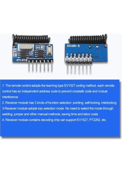 433MHZ Rf Alıcı Öğrenme Kodu Kod Çözücü Modülü 433MHZ Kablosuz 4 Ch Uzaktan Kumanda Için 4 Ch Çıkışı 1527 2262 Kodlama 5 Adet (Yurt Dışından) modelleri