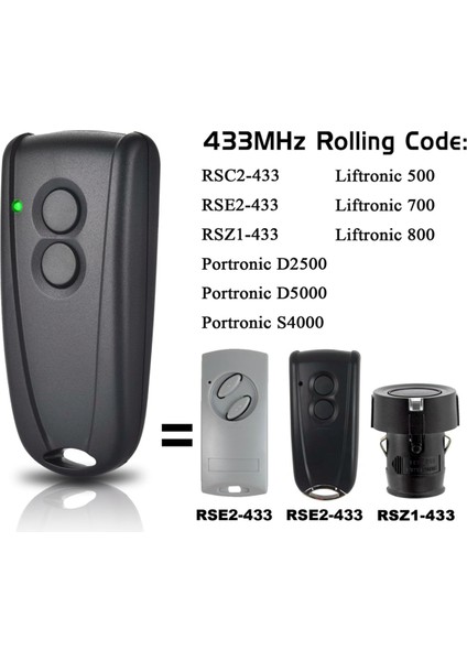 433.92MHZ Garaj Kapı Açıcı Garaj Kapısı Hormann Ecostar Rse2 Için Uzaktan Kumanda, Rsc2 El Verici Paketi 2 (Yurt Dışından) indirimleri
