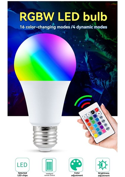 16 Renkli E27 25W Rgb LED Ampul Oda Bahçe Partisi Için Uzaktan Kumanda (Yurt Dışından) fiyatları
