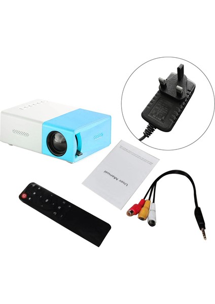 Okul Sezonu Çok Fonksiyonlu Sınıf Mini Projektör LED Mini Kablosuz 1080P Hd Projektör Ingiltere Fiş, Mavi-Beyaz (Yurt Dışından) modelleri