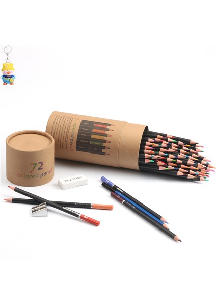 72 Renkli Kurşun Profesyonel Sanat El Boyama Yağlı Renkli Kurşun Seti Tüp Boyama Renkli Kalem (Yurt Dışından)