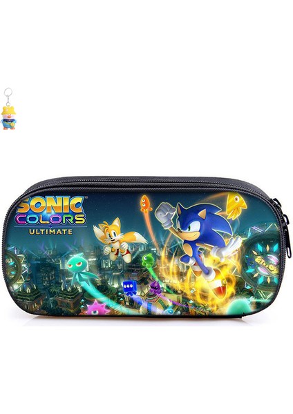 Sonic The Hedgehog 2 Ilköğretim ve Ortaokul Öğrencileri Kalem Çantası Film Çevresel Kalem Çantası Saklama (Yurt Dışından)