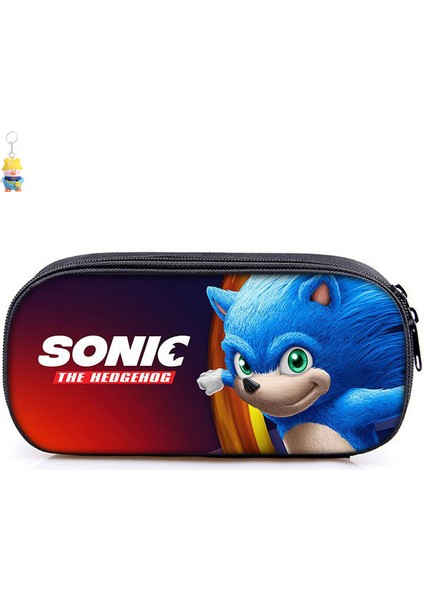 Sonic The Hedgehog 2 Ilköğretim ve Ortaokul Öğrencileri Kalem Çantası Film Çevresel Kalem Çantası Saklama (Yurt Dışından)