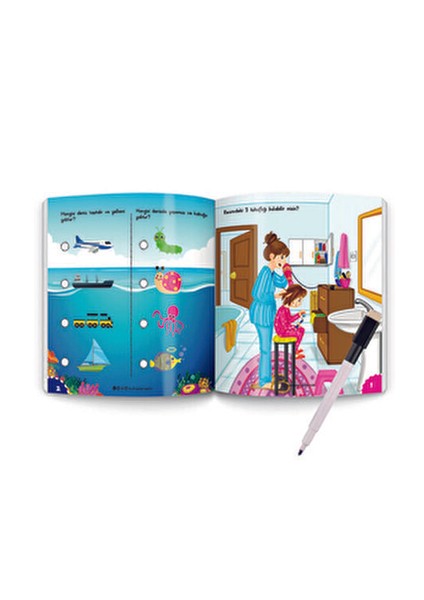 Yaz Sil Serisi 3 Kitap ve Kalem Seti İnce Motor Becerileri Geliştirir indirimleri