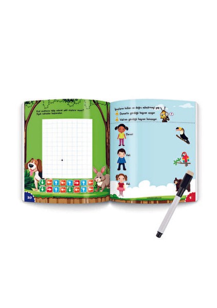 Yaz Sil Serisi 3 Kitap ve Kalem Seti İnce Motor Becerileri Geliştirir