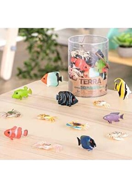Terra Küçük Oyun Seti Tropikal Balıklar 60 Parça Eğlenceli Deniz Temalı Oyun modelleri