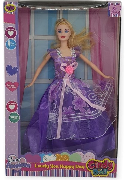 Büyüleyici Parti Bebeği Anlily - 02258 - Mor (Bamido)