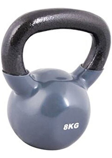 Vinyl Kettlebell 8 Kg - Gri fiyatları