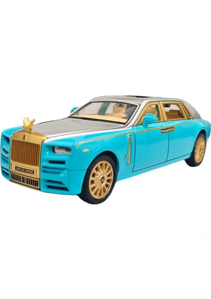 1:24 Simülasyon Modeli Rolls Alaşımlı Hayalet Araba Modeli Geri Çekilebilir Süsler Ses ve Işık Çocuk Oyuncağı (Yurt Dışından)