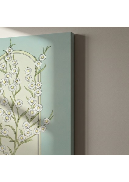 Zarif Çiçek Dalı Botanik Illüstrasyon Tablosu indirimleri