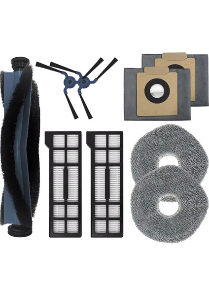 Eufy X10 Pro Omni Roller Yan Fırça Hepa Filtre Paspas Bezi Toz Torbası (Yurt Dışından)