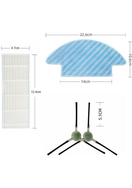 Lefant M210 M210S M210B M213 Robot Vakum Için Yan Fırça Filtre Bezi (Yurt Dışından)