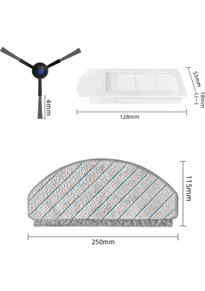 Ecovacs Deebot N20/N20 Plus Yan Fırçalar, Hepa Filtreler, Mendiller Için (Yurt Dışından) fiyatları