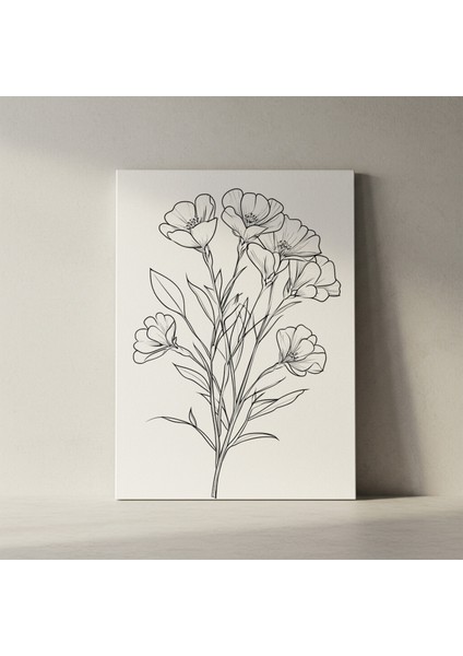 Çizim Tekniğiyle Çiçek Buket Tablosu fiyatları