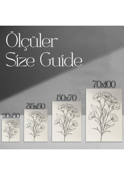 Çizim Tekniğiyle Çiçek Buket Tablosu modelleri