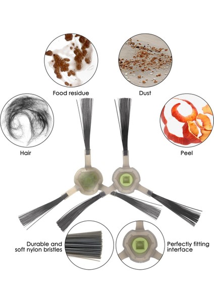 Lefant Robotik Süpürge Hepa Filtre Yan Fırçaları Için 14 Adet (Yurt Dışından) modelleri