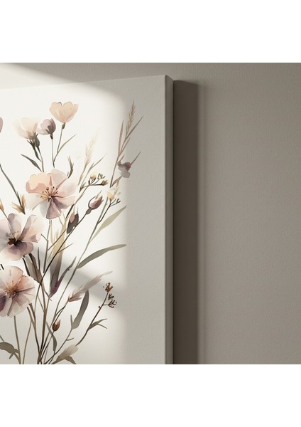 Suluboya Tarzı Minimalist Çiçek Buket Tablosu indirimleri