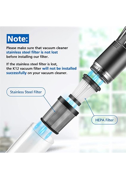 Moosoo K12/K12 Pro Kablosuz El Süpürgesi Için Hepa Filtresi (Yurt Dışından) indirimleri