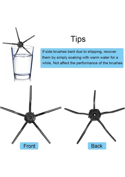 Roborock S7 S6 Maxv S6 Için 10 Adet Siyah Yumuşak Silikon Yan Fırça (Yurt Dışından) modelleri