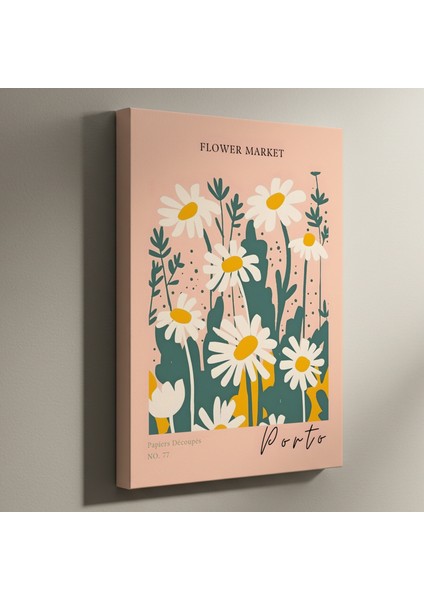 Çiçek Pazarı Modern Sanat Tablosu