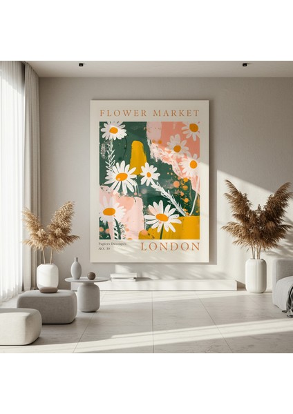 Modern Tarzı Papie Decoupe Papatya Çiçekleri Soyut Tablo fırsatları