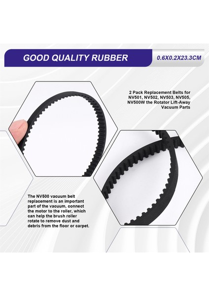 Shark NV501, NV502 ve Rotator Lift-Away Vakum Parçaları Için 2'li Paket Kemerler (Yurt Dışından) indirimleri