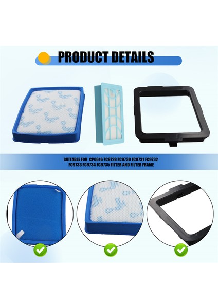 Philips CP0616 FC9728 FC9730 FC9731 Filtre ve Filtre Çerçevesi Için (Yurt Dışından) fırsatları