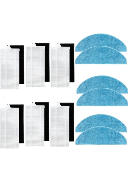 Conga Için 12PCS 7490 Ölümsüz Serisi / 8290 Ölümsüz Serisi Robot Vakum Hepa Filtre Mop Bez Rag Yedek Parçaları (Yurt Dışından)