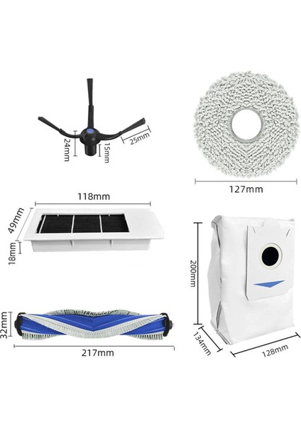 X2S Aksesuar Cobos Için Uygun Robot Toz Çanta Rag Ana Fırça Yan Fırça Filtre Ekranı (Yurt Dışından) modelleri