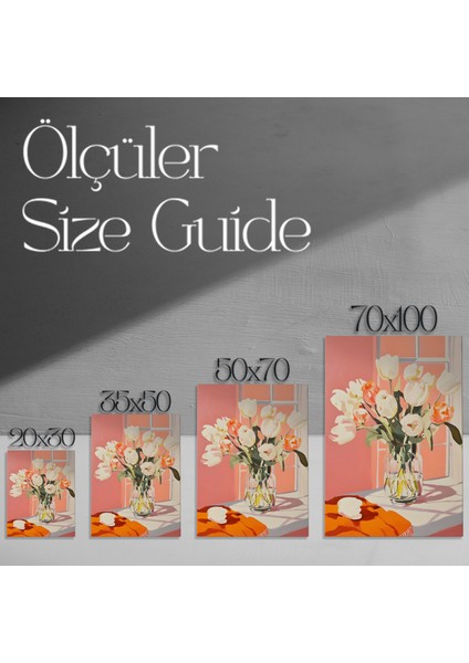 Pembe Arka Planlı Modern Lale Tablosu modelleri