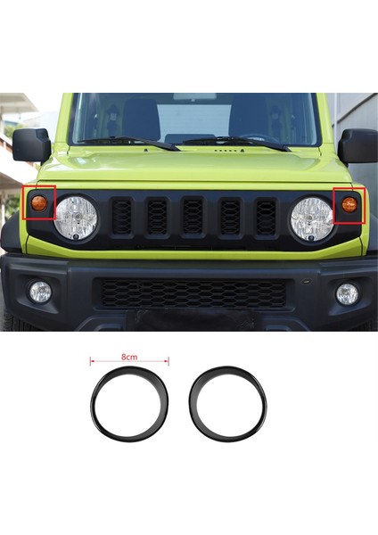 Suzuki Jimny Için Araba Ön Turn Sinyal Işık Kapağı Döşeme 2019 2020 2021 2022 2023 2024 Aksesuarlar Siyah (Yurt Dışından) fırsatları
