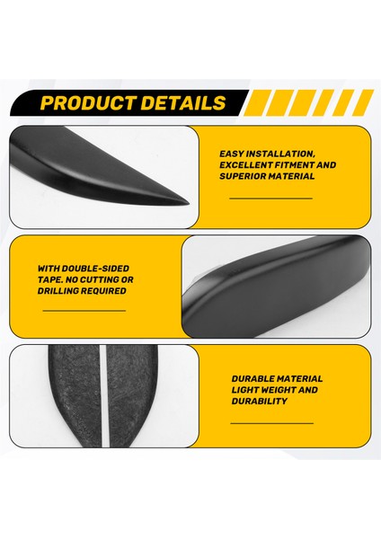 2pcs Araba Far Göz Kapakları Kaşları Kapak Aksesuarlar Lamba Hood Sticker Nissan 350Z 2 Kapı 03-08 Siyah (Yurt Dışından) indirimleri