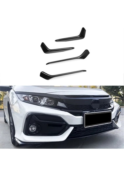 Honda Civic Hatchback 2020 2021 Için Karbon Fiber Ön ve Arka Sis Trims Trims (Yurt Dışından) modelleri