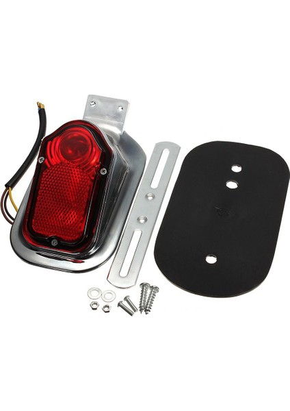 Evrensel Motosiklet Kuyruk Ampul Montaj Plakası Dönüş Sinyali Arka Kuyruk Fren Fren Durdur Lamba Kavuzlar Klasik (Yurt Dışından) indirimleri