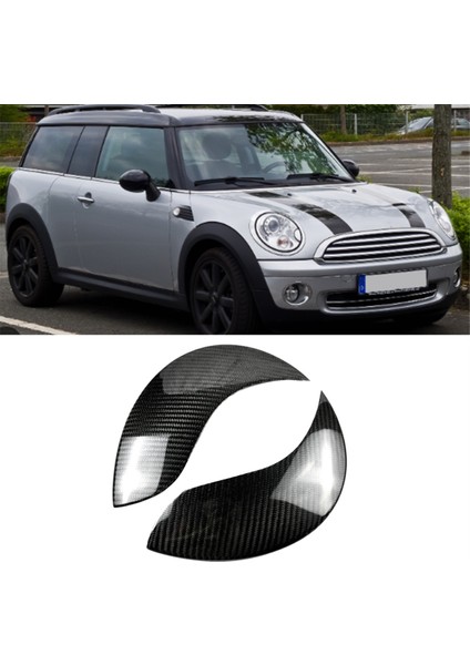 Araba Ön Far Kaş Kafası Işık Göz Kapağı Kaş Karbon Fiber Trim Bmw Mini R55 R56 R57 R60 (Yurt Dışından) fırsatları
