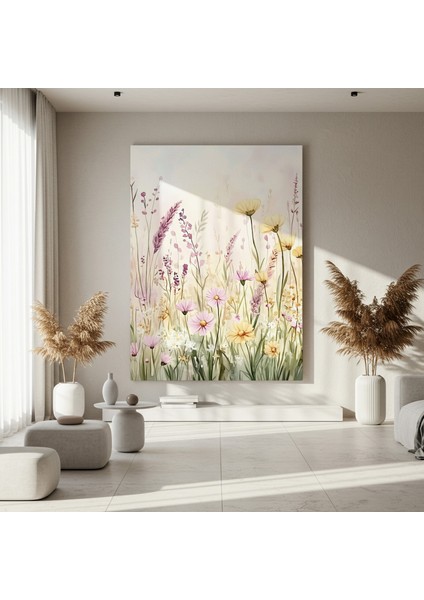 Suluboya Çiçek Tarlası Tablosu fırsatları