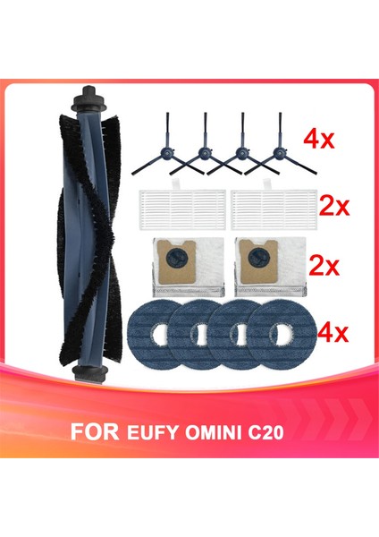 Eufy Supping Robot Aksesuarları Için Omini C20 Süpürme Robot Sarf Malzemeleri Süpürme Robot Değiştirme Kiti (Yurt Dışından)