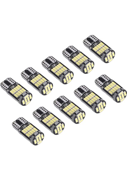 10PCS W5W T10 LED Ampuller 4014 26SMD Araba Iç Kubbe Çatı Lambası Plakası Sinyal Lambası Kuyruk Kutusu Ampuller 12V Beyaz Işık (Yurt Dışından) fiyatları