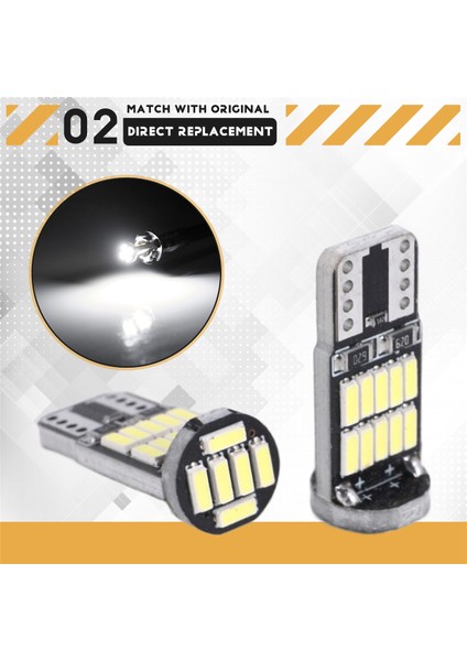 10PCS W5W T10 LED Ampuller 4014 26SMD Araba Iç Kubbe Çatı Lambası Plakası Sinyal Lambası Kuyruk Kutusu Ampuller 12V Beyaz Işık (Yurt Dışından) indirimleri