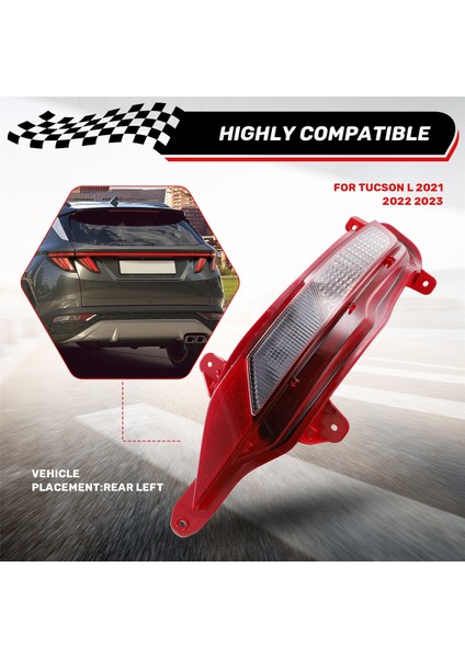 Sol Arka Tampon Sis Lambası Yansıtıcı Uyarı Lambası Hyundai Tucson Için 2021-2023 92405-N8000 92405N8000 (Yurt Dışından) indirimleri